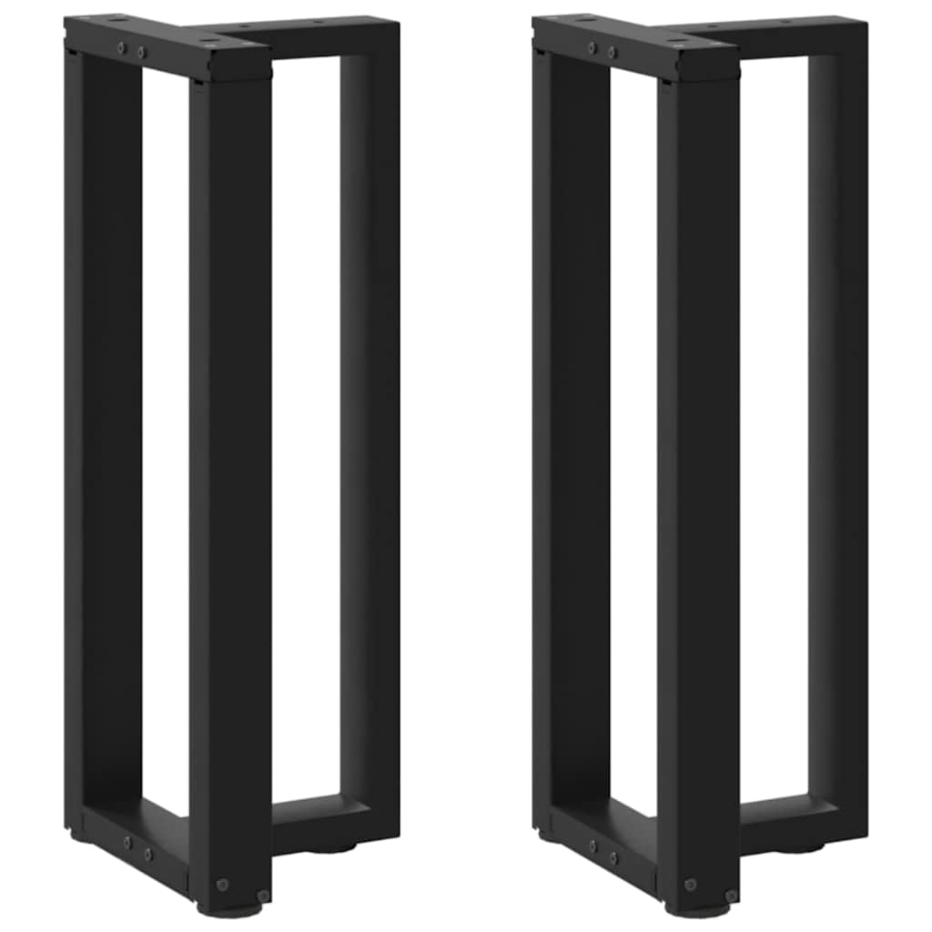 Nogi stołu konsolowego w kształcie litery T ze stali malowanej proszkowo, czarne, 38 x 25 x (72-73) cm, 2 sztuki, z regulowaną wysokością i stabilną płytą montażową do salonu, biura