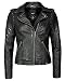 Produktbild Maze Damen Lederjacke Mit Asymmetrischem Reißverschluss Titana Black XL