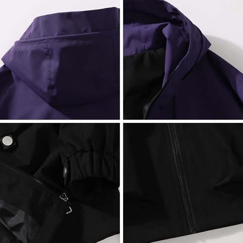 Veste décontractée homme coupe-vent léger mi-saison imperméable à capuche - 3