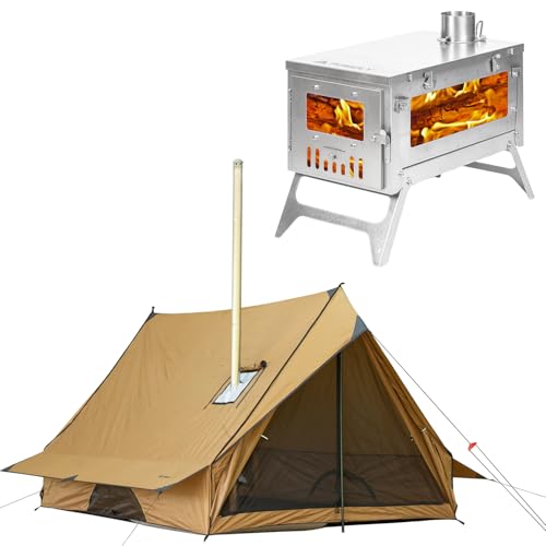 POMOLY Chalet 70 Pro carpa camping con estufa portátil de titanio