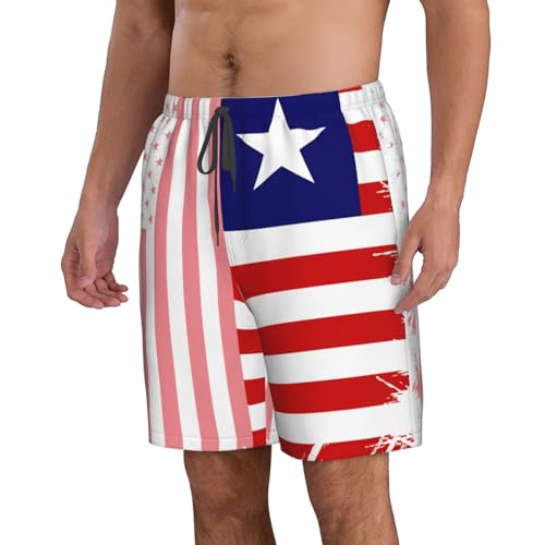 Men'S Swim Trunks Casual with Mesh Lining and Pockets Beach Cargo Athletic Drawstring Shorts Elastic Gift2