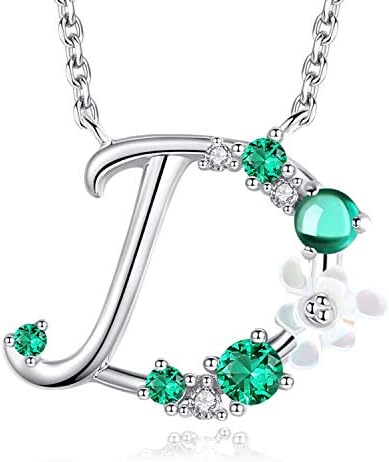 VIKI LYNN Initial Necklace 925 Sterling Silver Cubic Zirconia Letter A-Z Alphabet Personalized Charm Necklace Gifts for Girls