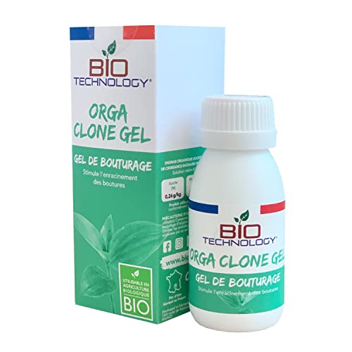 BIO TECHNOLOGY® | Gel Hormone d’Enracinement Haute Performance | Hormone de Bouturage en Gel BIO Organique | Fabriqué en France | Utilisable en agriculture Biologique | ORGA CLONE GEL(50ml) Cover