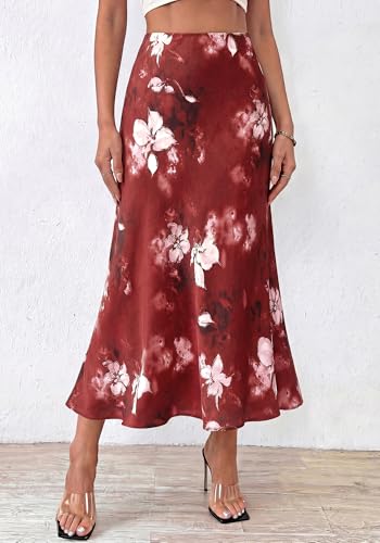 Image of BTFBM Satin Skirts for Women Trendy 2026 Summer Fall