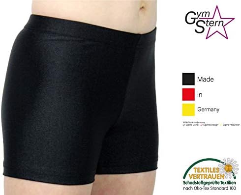 Mädchen Metallic Kurz Sports Shorts Stretch Turnhose Gymnastikhose Atmungsaktive