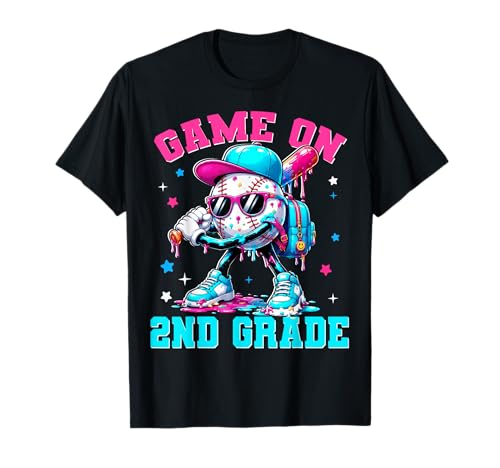 Game On 2nd Grade Drip Baseball Back to School 2026 Kids Boy T-Shirt