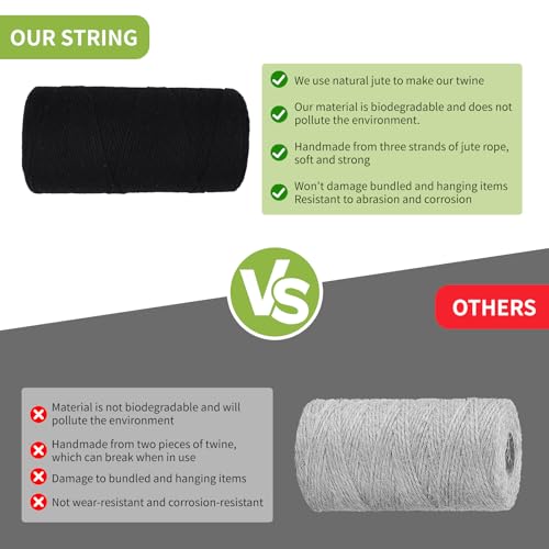 Image of Joyberg Cotton Twine: 984 Feet / 300 Meters - Gardening & Crafts String Thin Threadcord
