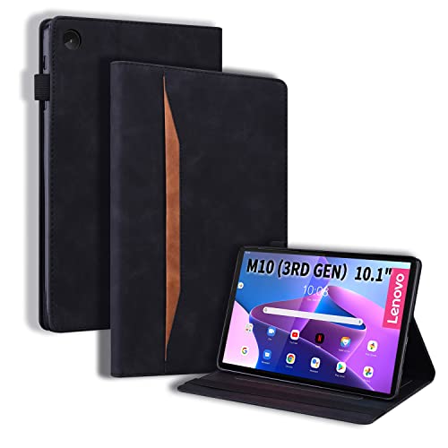 Auslbin Case for Lenovo Tab M10 3rd Gen (2022) 10.1" PU Leather Cover with Stand Function Protective Tablet Case
