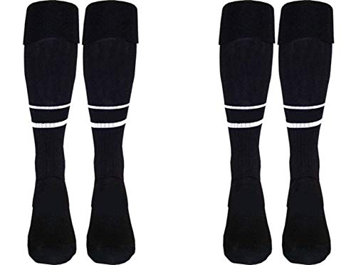 1 Stop Soccer Referee socks 2 pairs Free Referee Score Pads 25 Sheets (Adult 8 to 12)