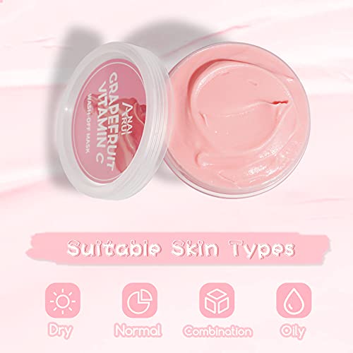 Anai Rui Pink Rose Cream Facial Mask With Rose And Strawberry Cream, To Boost Radiance, Soothing, Revitalizing, Hydrating 3.52 Oz #TOP5