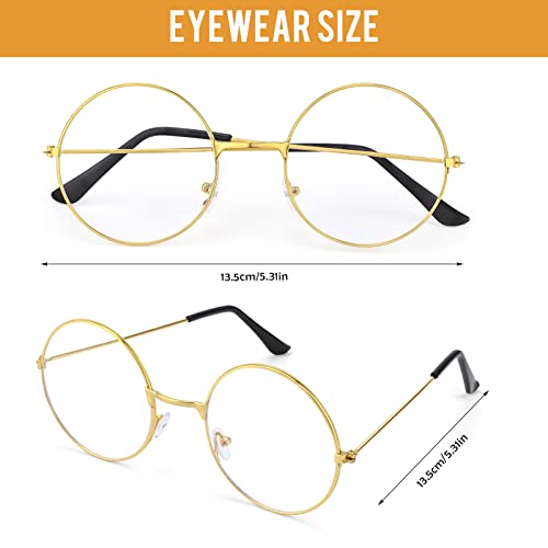 HIFOT 3 Pcs Victorian Detective Costume Set Deer Stalker Cap Gold Rim Magnifier & Glasses, Sherlock Holmes Costume Kids World Book Day Outfits Fancy Dress World Book Day Costumes For Boys Girls Adults - Image 4