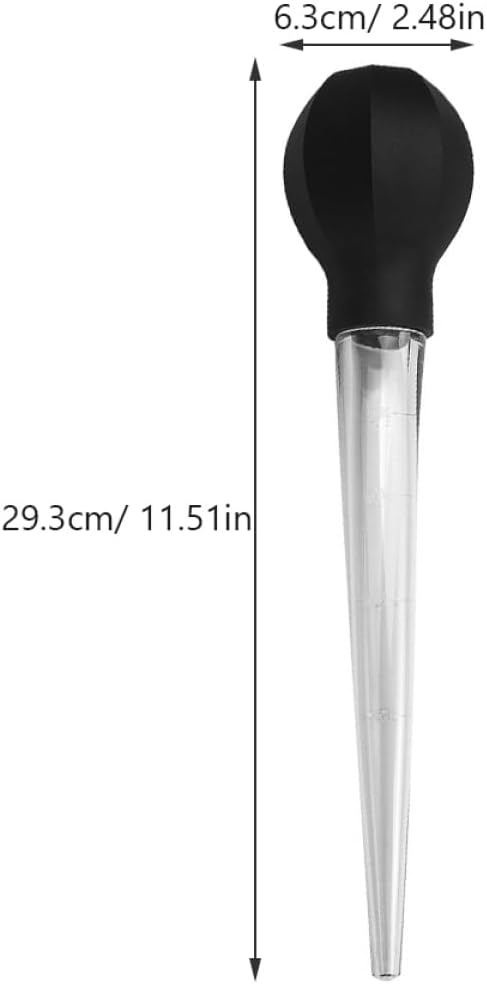 ORFOFE Silicone Turkey Baster Measurement Lines Flavor Injector Sauce Tube Heat-Resistant Marinade Pump for Roasting BBQ Baking for Cooking Enthusiasts