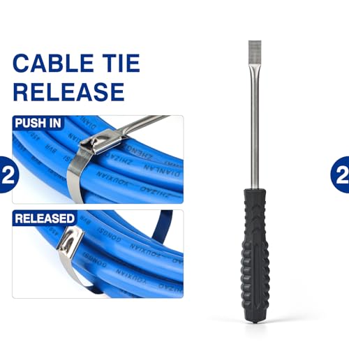IWISS WCT-319 Stainless Steel Cable Tie Gun for Tensioning, Cutting, Removing Cable Ties up to 3/4'' Width, One Handed Bundling by IWISS - Image 3