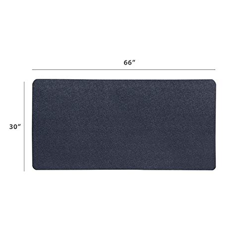 MotionTex Exercise Equipment Mat for Under Treadmill, Rowing Machine, Elliptical Machine, Fitness Equipment, Home Gym Floor Protection, 30" x 66", Black