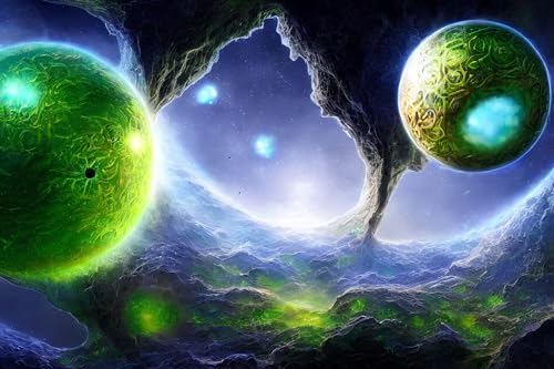 Toile Aliën Planet SERENDIPITP 58x90cm pour habiller un mur vide avec un style fantastique