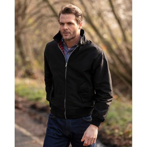 Walker and Hawkes Classic Faxton Jacket for Men - Timeless Water-Resistant Spring Jacket, Premium Cotton, Flannel-Lined2