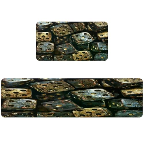 Alfombrillas de cocina para evitar resbalones VAPOKF tapetes absorbentes de dados juego 2 2