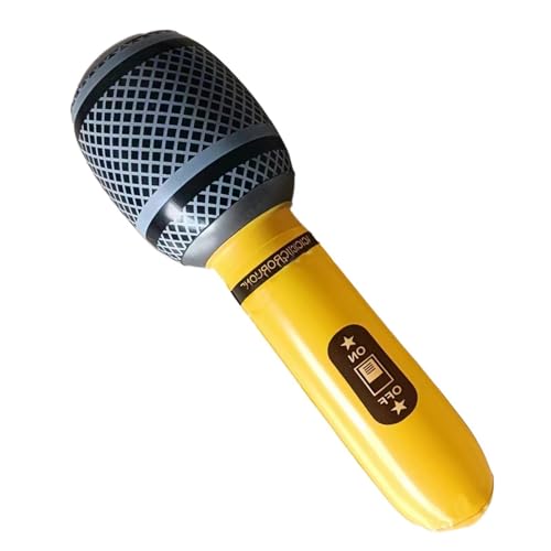 1x Microphone Balloons | Music Props Decor | Light Party Inflatable With Bright Edition Colors For Singing Fun Songs | Simulatio
