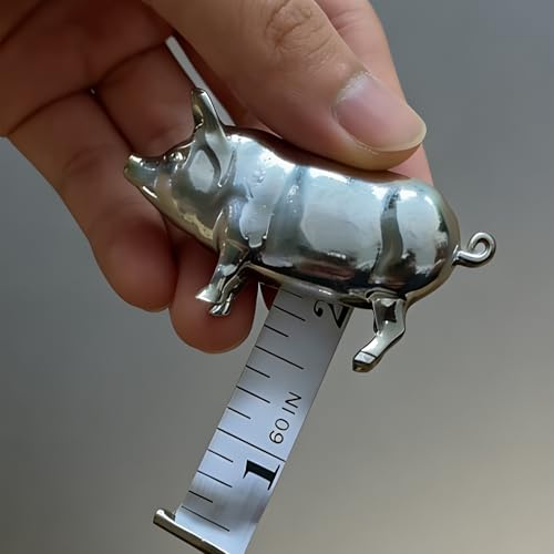 Cinta métrica mini retráctil con diseño de cerdito vintage miniatura 7