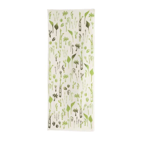 Kamawanu Chusen Tenugui Spring Sansai Vegetables Cotton Hand Towel Japan