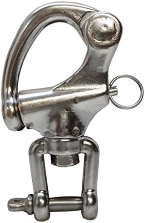 Stainless Steel 3-1/2 SWIVEL Jaw Snap Shackle Sailboat Quick Release Locking