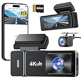 Dash Cam Front and Rear 4K+1080P,CHORTAU WiFi Dual Dash Cam with Free 64GB Card,2.99” IPS Dash Camera for Cars,Super Night Vision car camera,24H Parking Mode,G-Sensor,Loop Recording Dashcam - Image 1