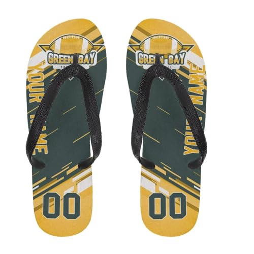 Custom Personalized Flip Flops,Beach Slippers Custom Name Number,Beach Summer Casual Flip Flop For both Men and Women.