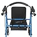 Lightweight Folding Steel Rollator Walker with Seat – 6” Wheels, Locking Hand Brakes, Adjustable Handles (31