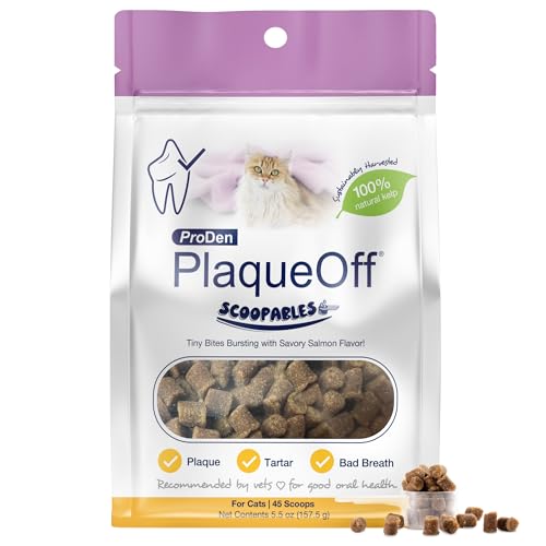 ProDen PlaqueOff Scoopables: Salmon-Flavored Dental Bites for Cat...