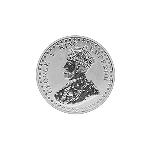Image of MAA SILVER Pure Silver King George BIS Hallmarked Round Coin Chandi Sikka Perfect for Gifting Investment (999 Purity)