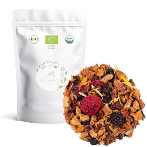 Infusión de Frutos del Bosque y Limón a Granel 100 Gramos - Cultivo Sostenible - Ingredientes Naturales: Arándano, Caléndula, Citronela, Escaramujo, Frambuesa, Hibisco, Limón, Manzana, Mora.