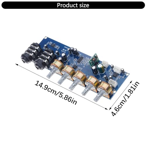 Portable Digital Reverbs Board with Pt2399 Chip Double Microphone Preamplifier for Karaoke and Live Double Mic Preamp