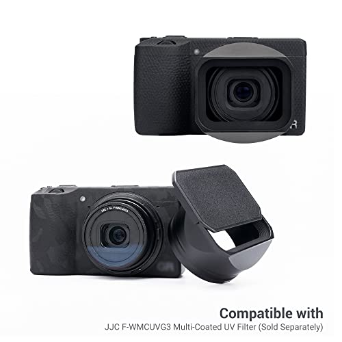 Capuchón de lente metálico cuadrado JJC para Ricoh GR IIIx y GR IIIx HDF, con tapa protectora, montaje bayoneta, interior mate, antideslumbramiento y resistente a impactos, aleación de aluminio miniatura 5