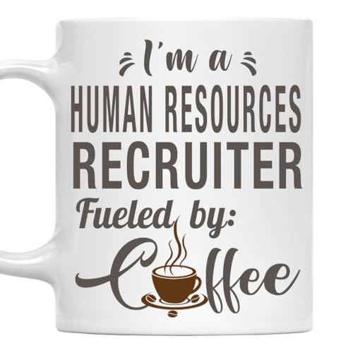 MONIZILUCKY I'm a Human Resources Recruiter Mug, Fueled by Coffee Cup Gift