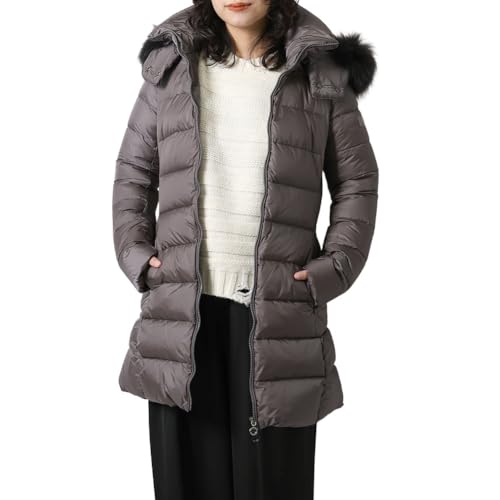 [タトラス] ダウンコート レディース ダウンジャケット SARMA サルマ ミドル丈 ファー有り ナイロン素材 LJXA0006013588 (JP, 数字サイズ, 1, 004／C.GRAY(チャコールグレー)) [並行輸入品]