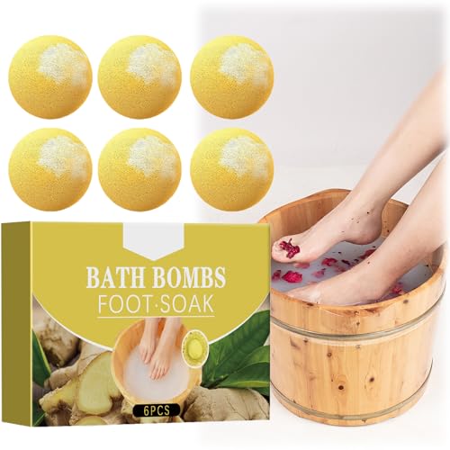 Bola De Baño De Pies, Bolas Para El Cuidado De Los Pies Con Aceites Esenciales De Hierbas, Bola De Sal De Baño, Bomba De Baño Prevenir Los Pies Secos Y Pelados (6pcs) - A