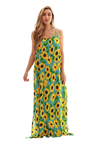 Image of Riviera Sun Women's Tie Dye Maxi Dress, Spaghetti Strap Open-Back Sundress and Beach Cover Up
