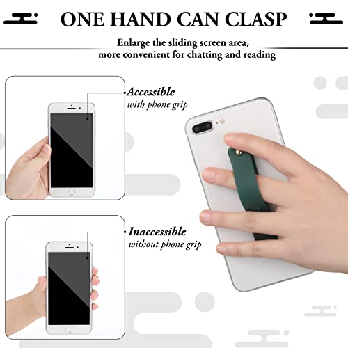 Image of Weewooday 6 Pieces Phone Grip Holder Cell Phone Grip Strap Telescopic Finger Strap Stand Universal Finger Kickstand for Most Smartphones(Bright Colors,Classic)