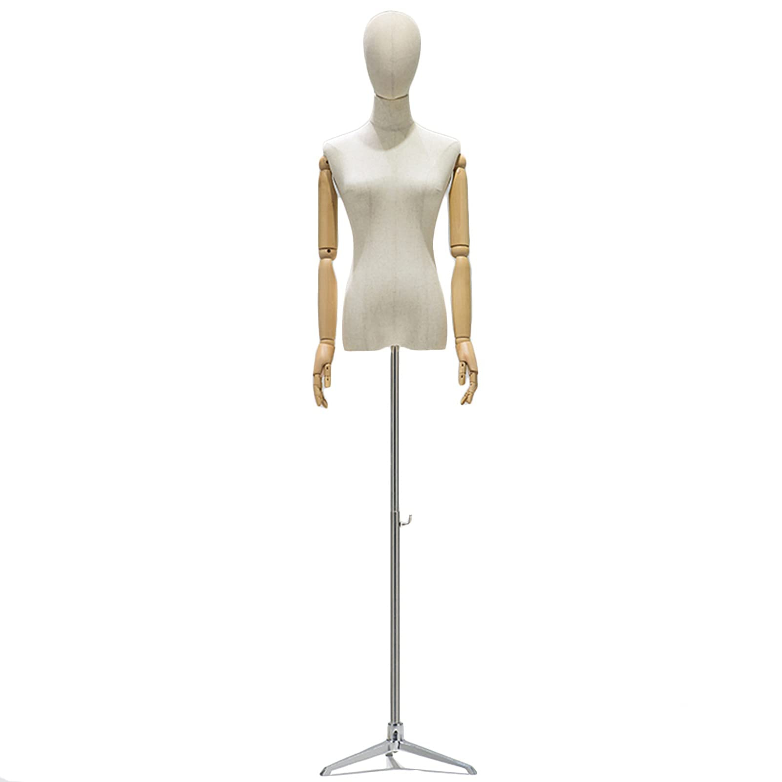 VejiA Mannequin, Female Mannequin Torso,Manikin Body Tripod Stand Clothing Forms for Storefront Display,Adjustable Dressmakers Manikins Torsos Dummy