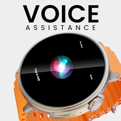 Image of CELLECOR A5 PRO DISC 1.52 inch HD Display- BT Calling Smartwatch, 500 NITS, AI Voice Assistant, with 120+ Sports Modes, SpO2, HR, IP68, Camera Control - Golden /Orange