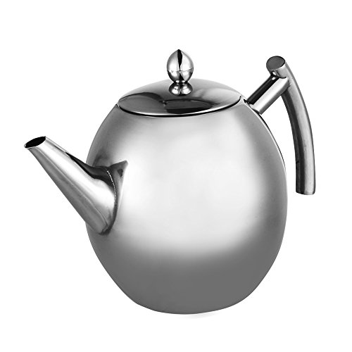 Tetera de acero inoxidable de alta capacidad con filtro de té (1,5 L/1500 ml) - Imagen 4