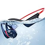 Atopskins Bone Conduction Headphones for Swimming, IP68 Waterproof with 32GB MP3 Player, Bluetooth 5.3 Open-Ear Earphones for Running, Cycling, Gym & Workouts (Vitality Black)