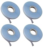Clear Plant Tie Tape – 1/2 Inch Wide, 4 Mil Thick – 300 Feet per Roll – Stretchable Garden Plant Support Tape – Gentle, Translucent, Invisible – 4 Rolls Pack