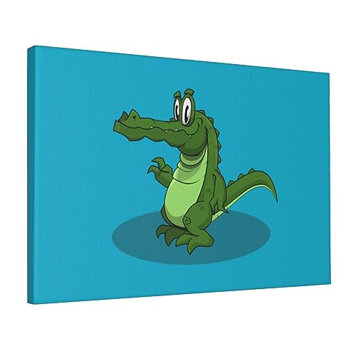 Toile crocodile peinture décorative salon chambre moderne 30x45cm