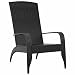 Produktbild vidaXL Adirondack-Gartenstuhl Schwarz Poly Rattan