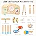 WINYGZ Toddler Drum Set – 11 in 1 Kids Musical Instruments with Resonant Drums, Cymbals, Maracas, Wrist Bells & More, Wooden Montessori Music Table for Ages 1-6
