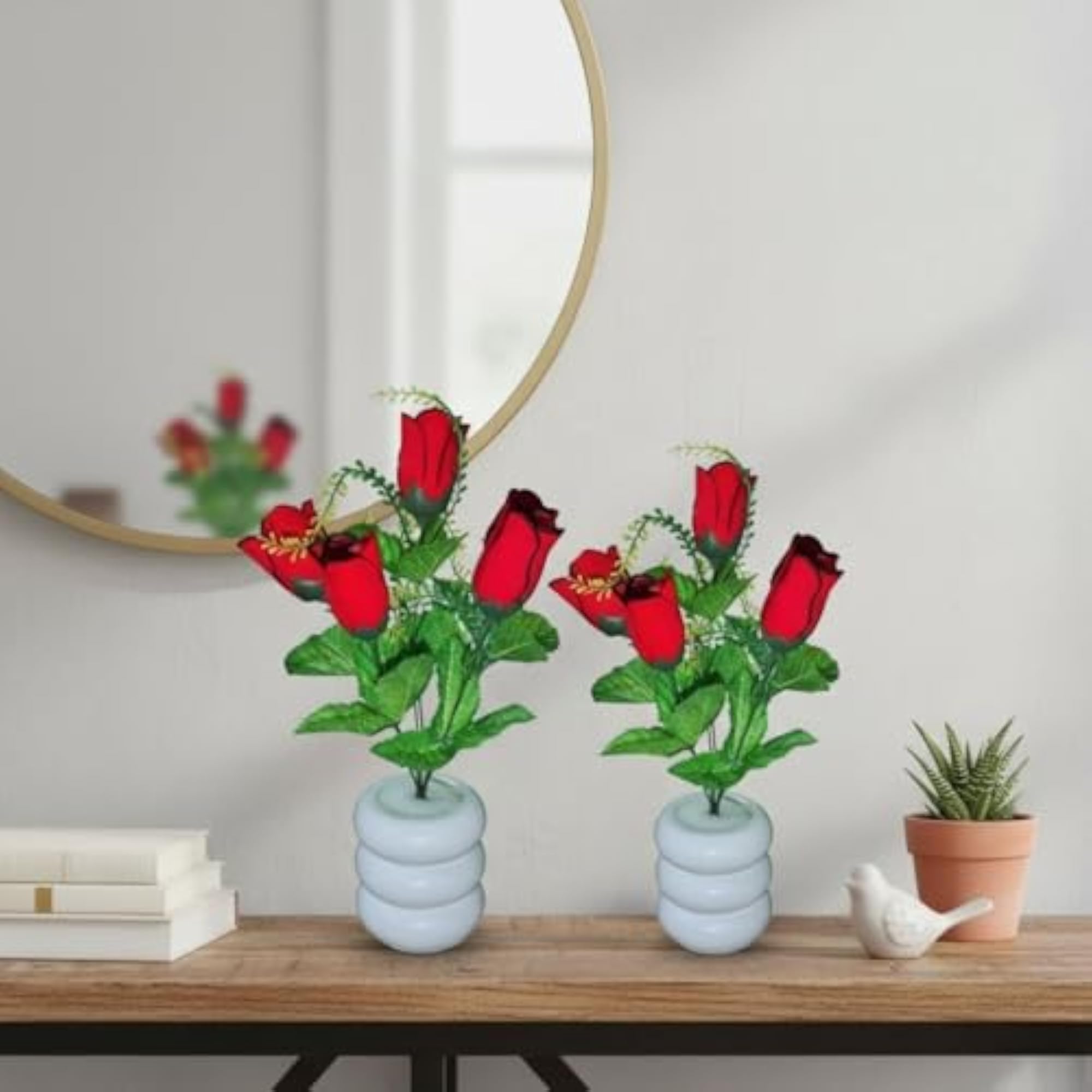 Artificial Flower Plant with Decorative Pot for Living Room