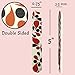 12pc White Orange/Black Fashion Print Dual-Sided Nail Medium & Fine Grit File Emery Board Cushioned Easy Grip Comfort Filing Smoothing Finishing All Nails 5” Travel Size TSA Approved