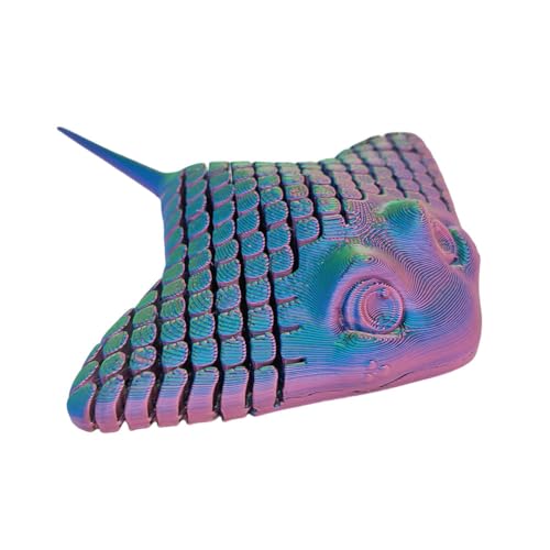 CHANGYUE 3D Stampato Aquatic Animal Manta Ray Ray Elastic Devil Ornament Cute Ray Statue Model Gift for bambini Kid (colorato tre colori)