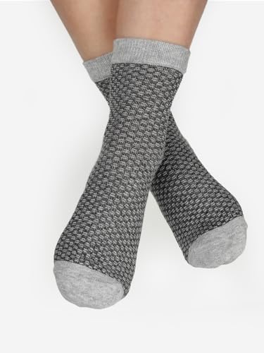 2 Pack Womens Fashion Cotton Rich Mid Crew Socks Size 7-104